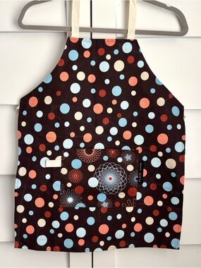 Vintage Retro Polka Dots Fabric Kids Cotton Apron